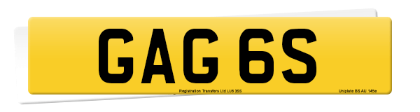 Registration number GAG 6S